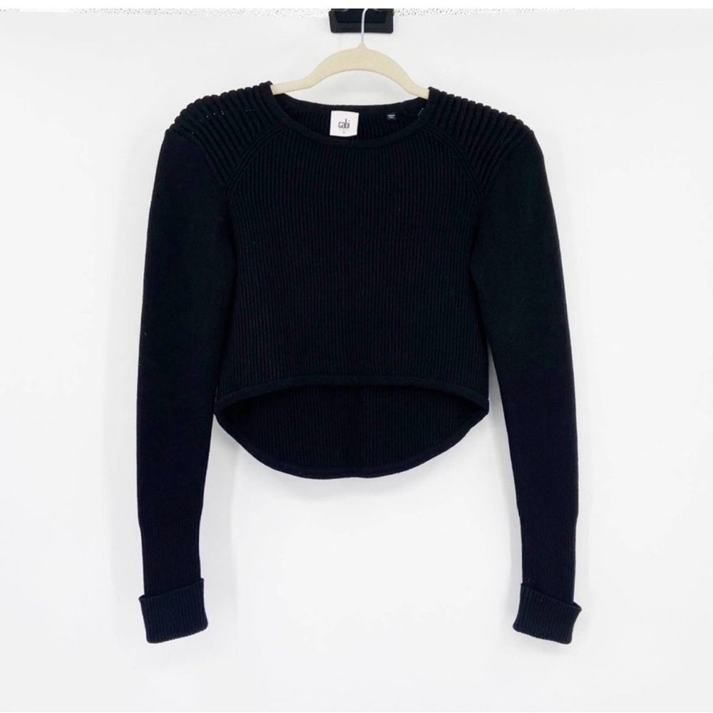 CAbi #3525 Prep Pullover Black High Low